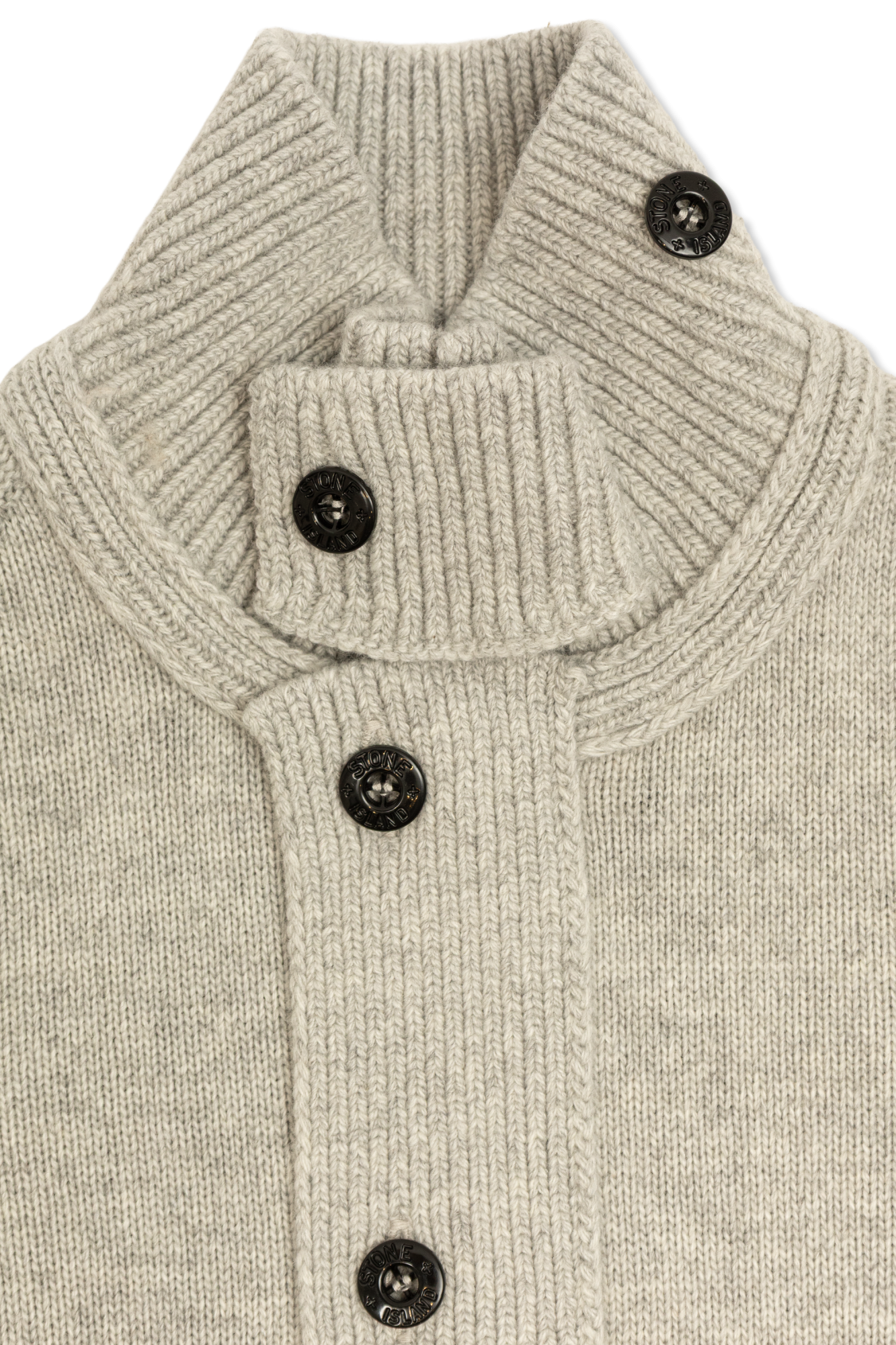 Grey Cardigan with a stand-up collar Stone Island Junior - Vitkac